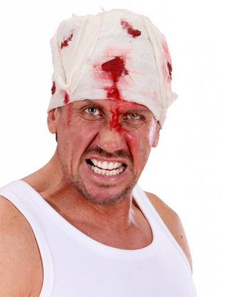 Carnavalsaccessoires: Bloederig verband om het hoofd
