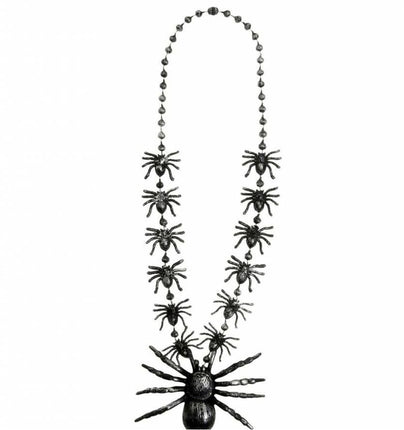 Carnavalsaccessoires: Halsketting met spinnen
