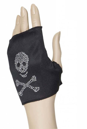 Carnavalsaccessoires: Handschoen met doodskop