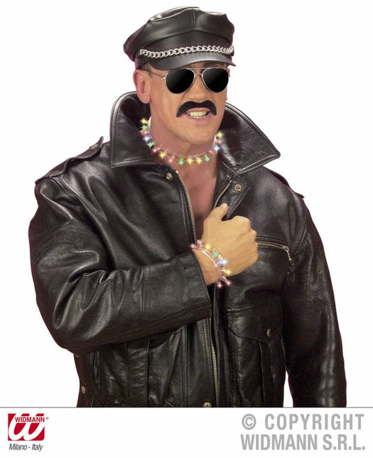 Carnavalsaccessoires: Spijker hals- of armband met led-licht