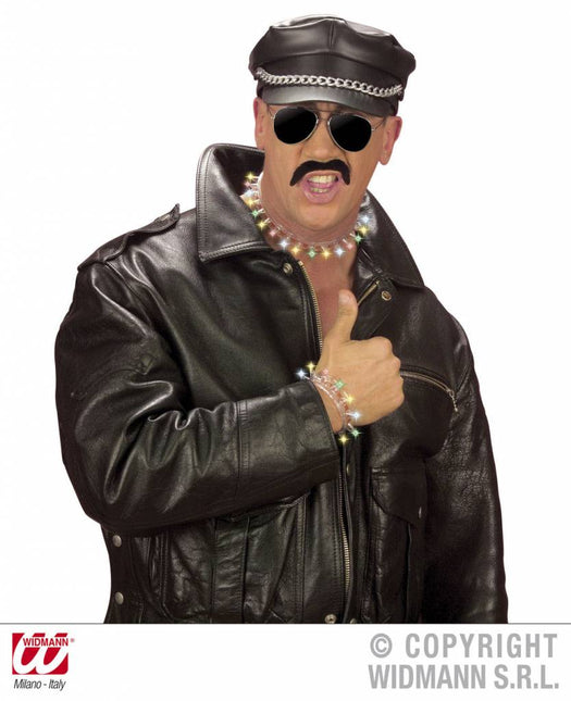 Carnavalsaccessoires: Spijker hals- of armband met led-licht