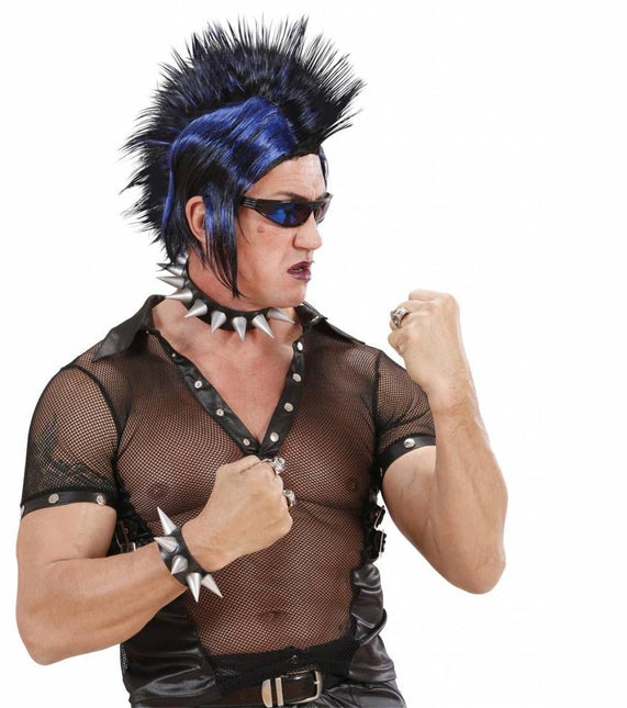 Carnavalsaccessoires: Spijker halsband en spijker armband