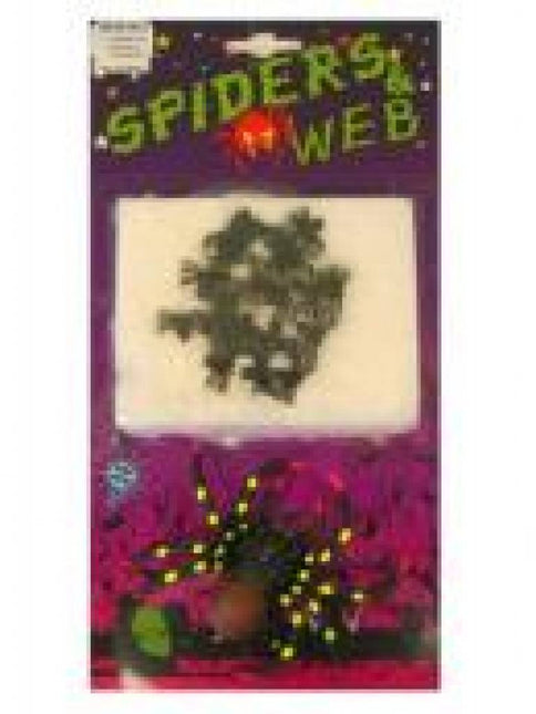 Griezelaccessoires: Minispinnen in web