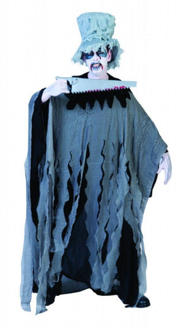 Griezelkostuum: enge Zombie cape