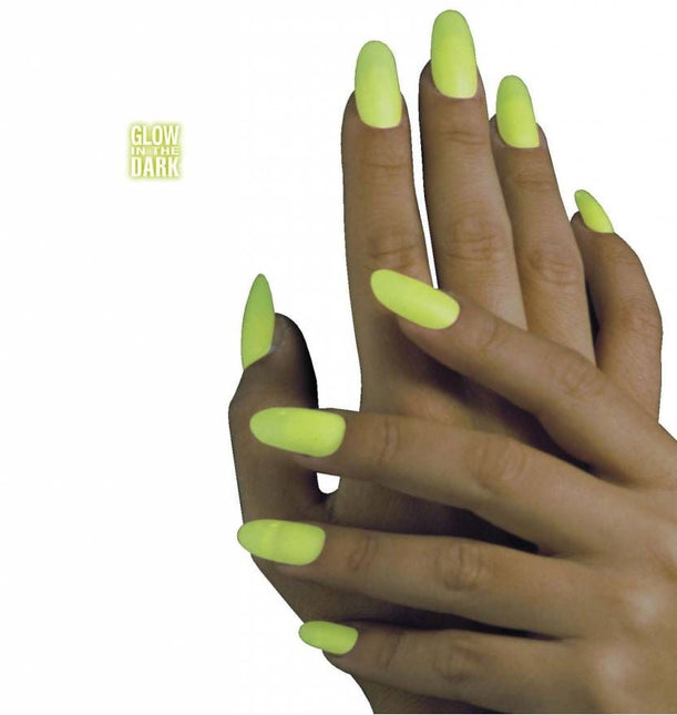 Halloween accessoires nagels lichtgevend in donker verpakt per 12