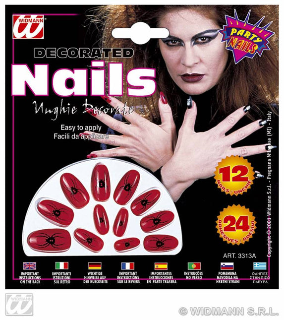 Halloween accessoires nagels met print verpakt per 12