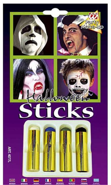 Halloweenaccessoires 4 jumbo aqua halloween sticks