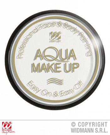 Halloweenaccessoires aqua make-up 15g wit