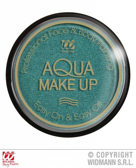 Halloweenaccessoires aqua make-up metalic 15g oranje