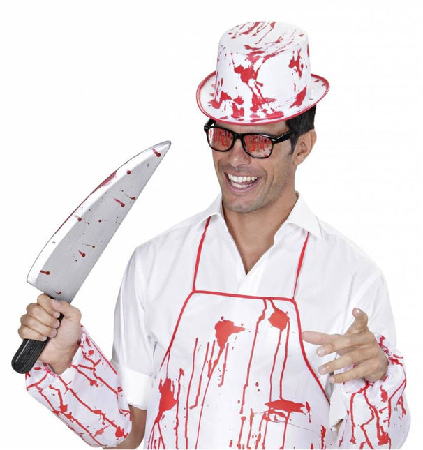 Halloweenaccessoires bloederige hoge hoed