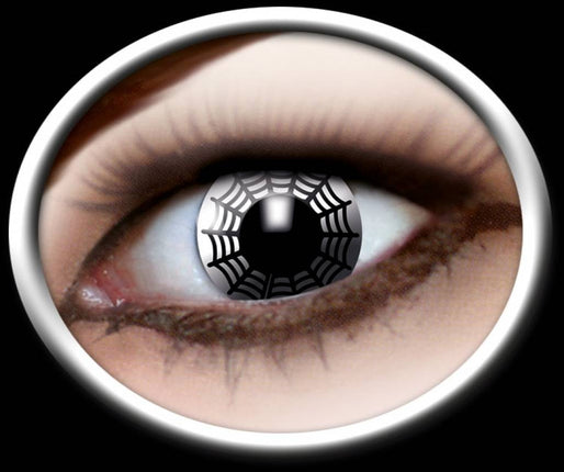 Halloweenaccessoires: Contactlens Spinnenweb