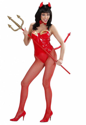 Halloweenaccessoires duivel set vinyl rood