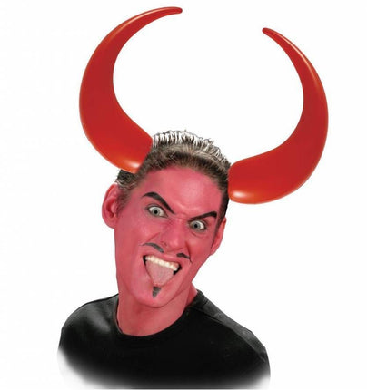 Halloweenaccessoires duivelshoorn opblaasbaar