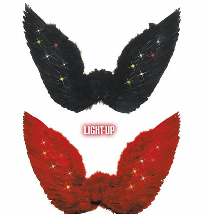 Halloweenaccessoires engelenvleugel veren met licht