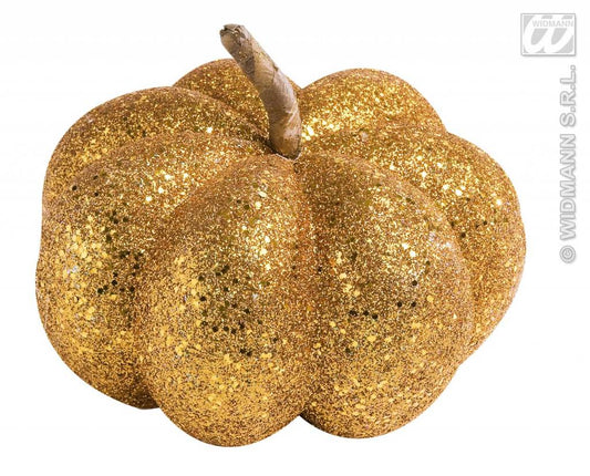 Halloweenaccessoires glitter pompoen 15cm
