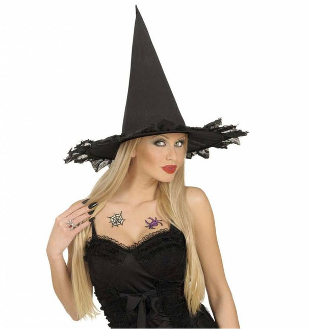 Halloweenaccessoires glitter tattoo make-up kit