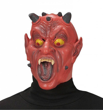 Halloweenaccessoires halfgezichtmasker duivel