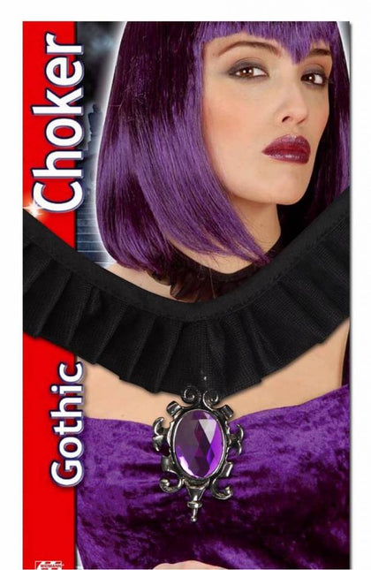 Halloweenaccessoires: Halsband met steen