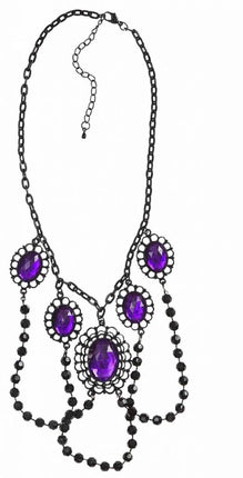 Halloweenaccessoires: Halsketting met rode stenen