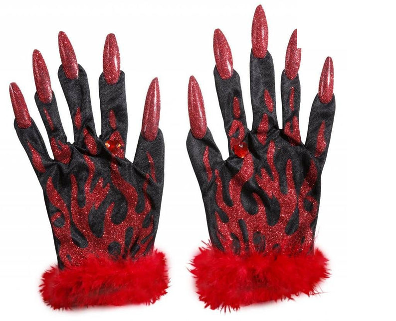 Halloweenaccessoires: Handschoenen Duivel