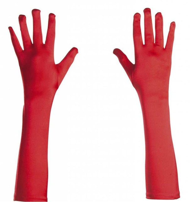 Halloweenaccessoires handschoenen spandex wit