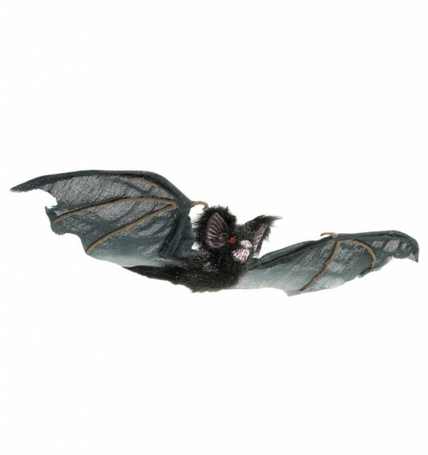 Halloweenaccessoires: Harige vleermuis 54cm