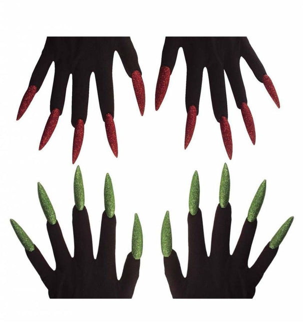 Halloweenaccessoires: Heksen handschoenen