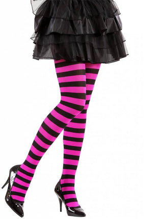 Halloweenaccessoires: Heksenpanty Rood/zwart