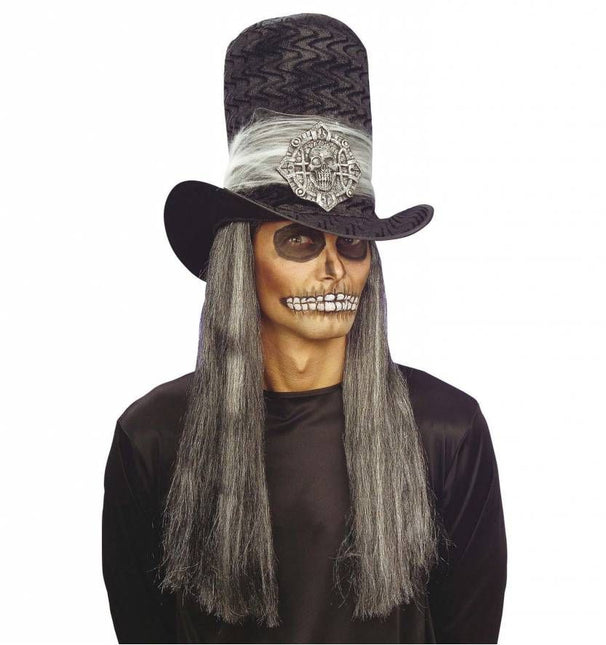 Halloweenaccessoires: Hoed met doodskop