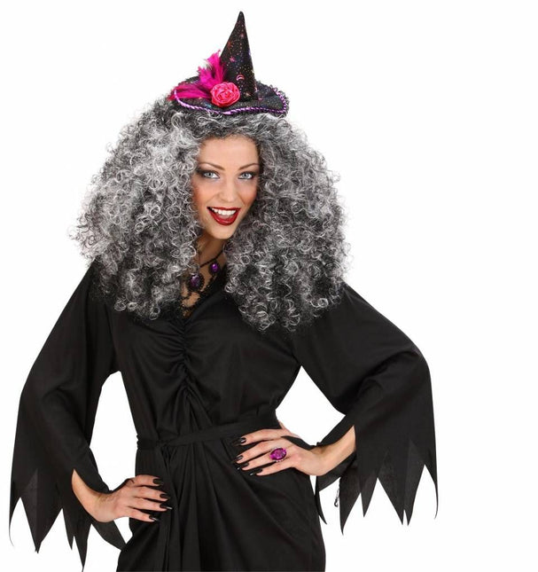 Halloweenaccessoires hoofdband heksenhoed