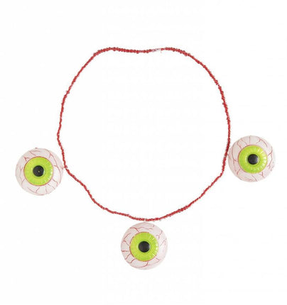 Halloweenaccessoires ketting met ogen