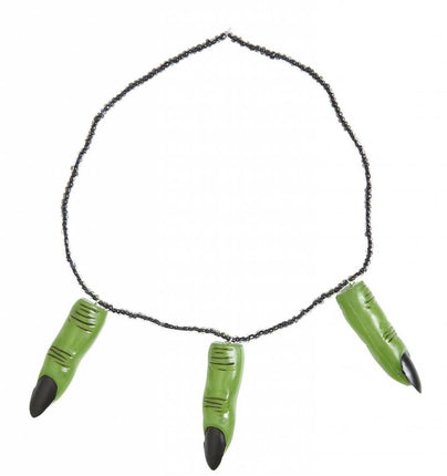 Halloweenaccessoires ketting met vingers