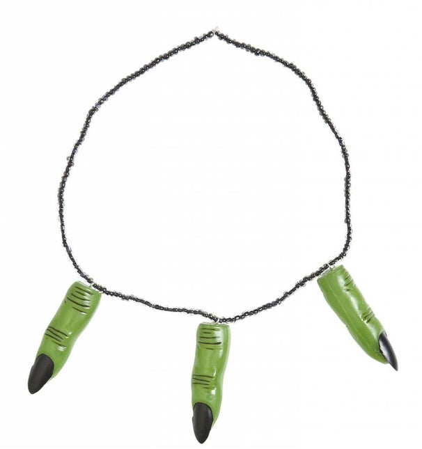 Halloweenaccessoires ketting met vingers