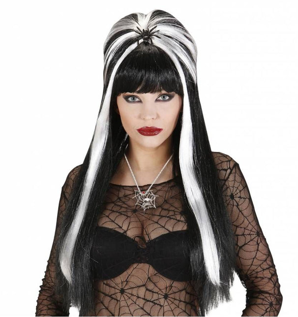 Halloweenaccessoires ketting spinneweb met spinnen