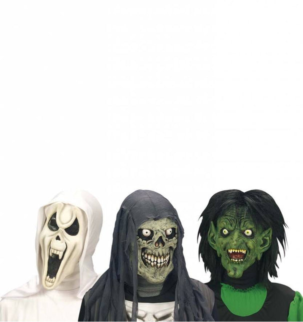 Halloweenaccessoires kindermasker horror heks/geest/schedel