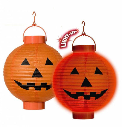Halloweenaccessoires lampion pompoen 20cm