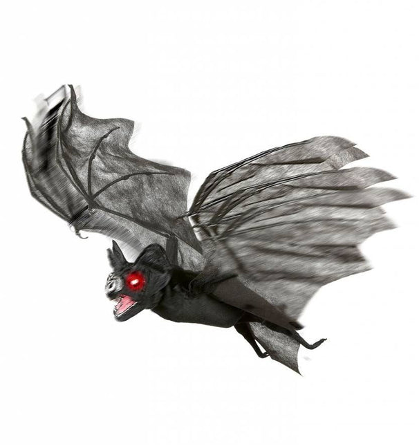 Halloweenaccessoires luxe vleermuis met bewegende vleugelslicht en geluid