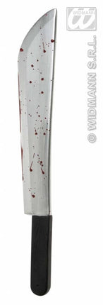 Halloweenaccessoires machet mes met bloed 54cm