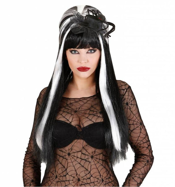 Halloweenaccessoires mini hoge hoed met spin