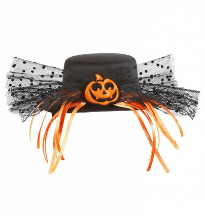 Halloweenaccessoires mini hoge hoed pompoen