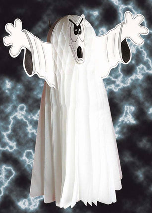 Halloweenaccessoires neon hangdecoratie spook