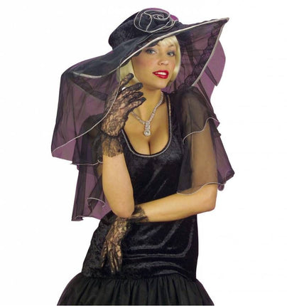 Halloweenaccessoires nethandschoenen zwart