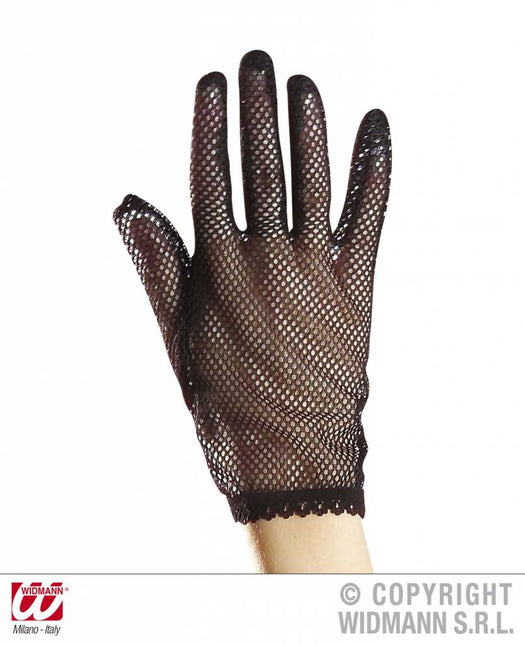 Halloweenaccessoires nethandschoenen zwart