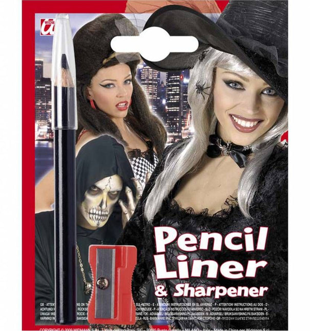 Halloweenaccessoires oogpotlood zwart met slijper