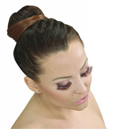 Halloweenaccessoires oogwimpers met glitterdraad