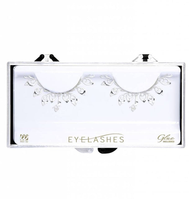 Halloweenaccessoires oogwimpers zilver tattoo