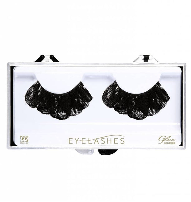 Halloweenaccessoires oogwimpers zwartkant