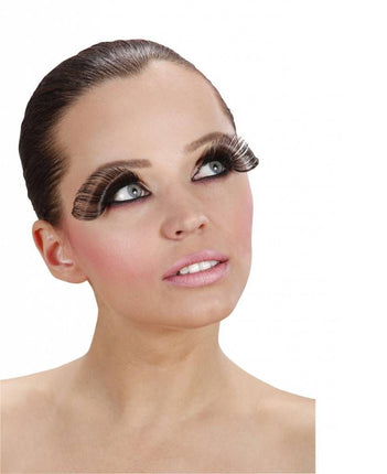 Halloweenaccessoires oogwimperszwart extra lang