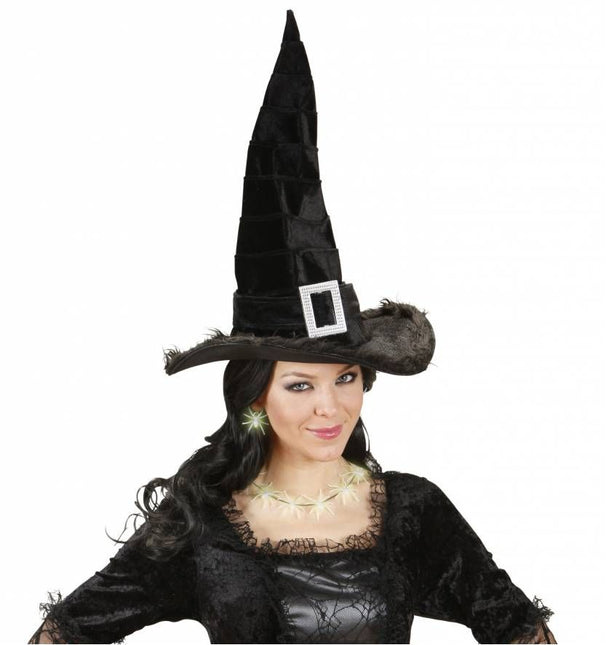 Halloweenaccessoires oorringen spin lichtgevend in donker