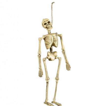 Halloweenaccessoires: Opgehangen skelet 40 cm